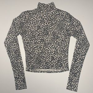brandy melville cheetah print turtle neck